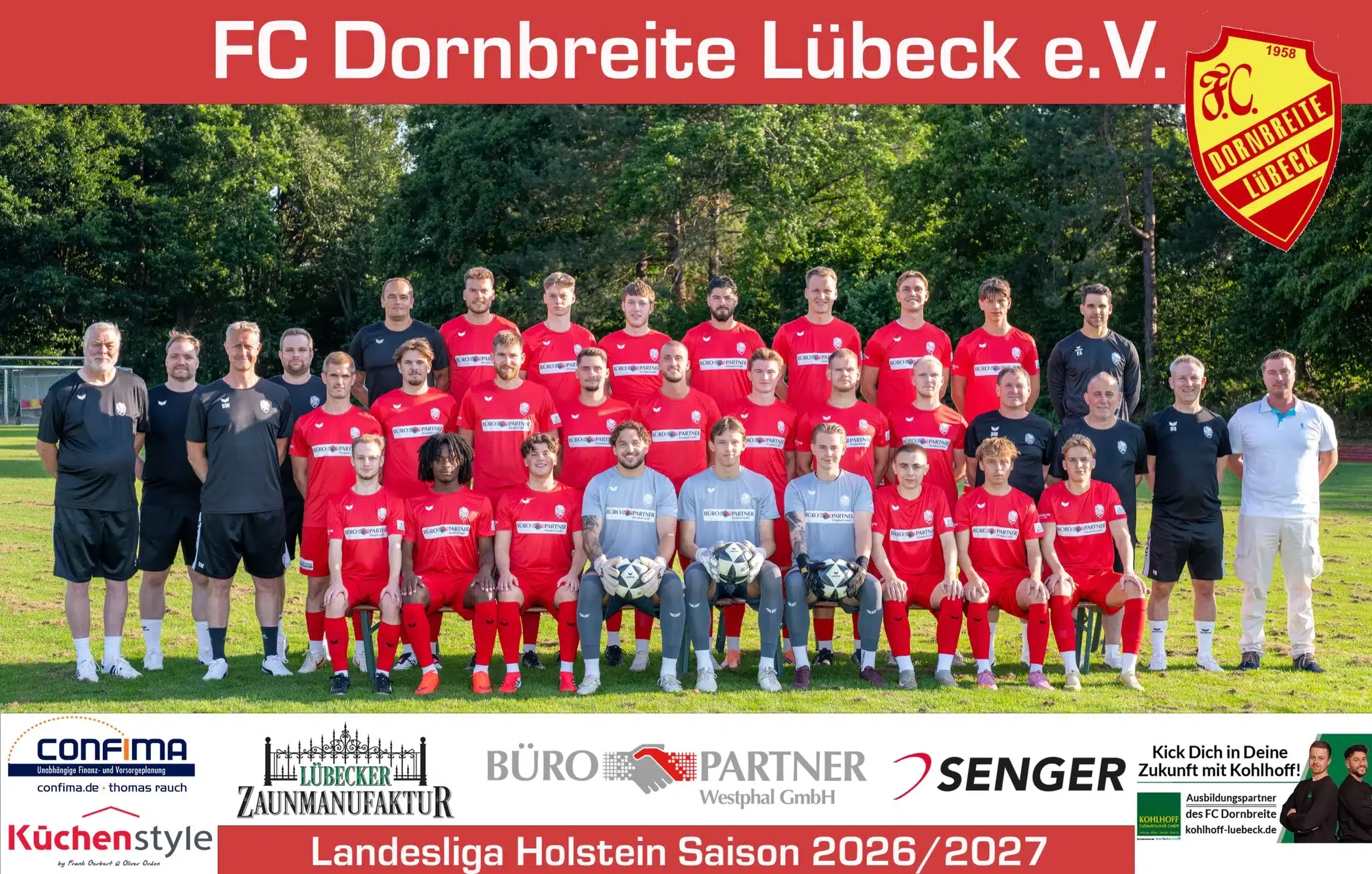 FC Dornbreite Lübeck 1. Herren, Landesliga Holstein Saison 2026/2027
